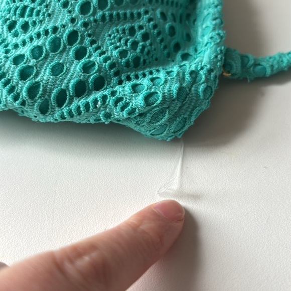 Turquoise Lace Bikini Set - Picture 9 of 9